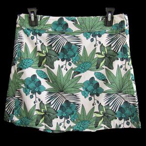 RipSkirt Hawaii Skirt Sz S Green Tropical Leaf 15.5 In Length 1 Wrap Key Pocket